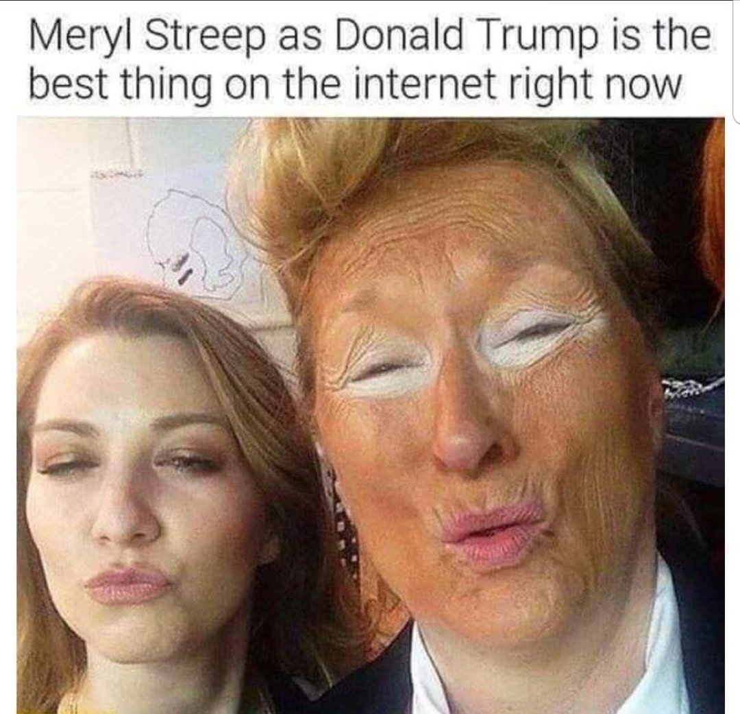 political political-memes political text: Meryl Streep as Donald Trump is the best thing on the internet right now 