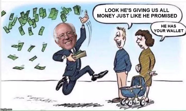 cringe boomer-memes cringe text: LOOK HE'S GIVING US ALL MONEY JUST LIKE HE PROMISED HE HAS YOUR WALLET 
