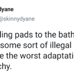feminine-memes women text: dyane @skinnydyane Smuggling pads to the bathroom like it