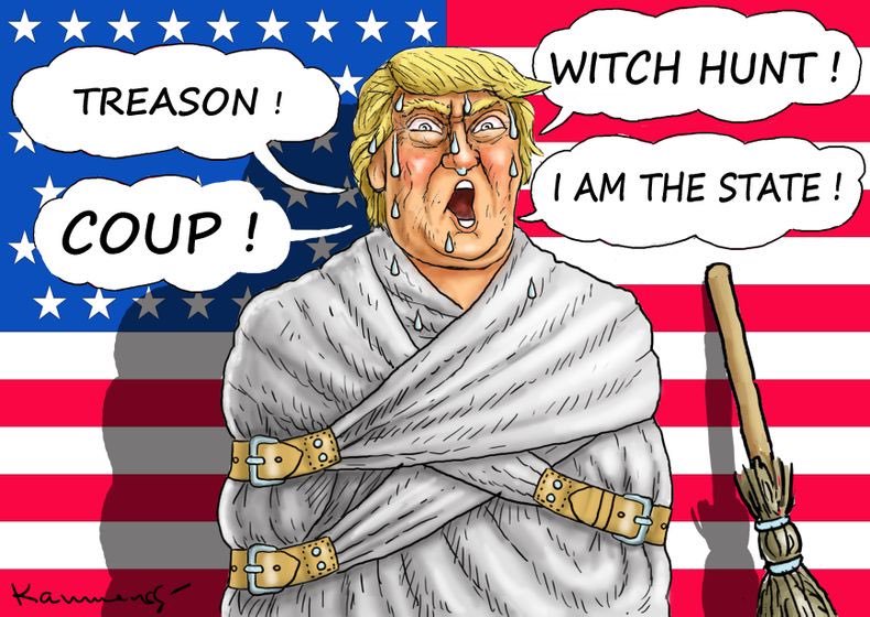political political-memes political text: TREASON ! COUP ! WITCH HUNT ! ( IAM THE STATE! 