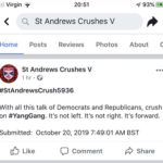 yang-memes political text: Virgin Home 20:51 Q St Andrews Crushes V Posts Reviews Photos 930/0 (Q About Co St Andrews Crushes V 1 hr • G #StAndrewsCrush5936 With all this talk of Democrats and Republicans, crush on #YangGang. It