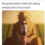 christian-memes christian text: the guest pastor while he