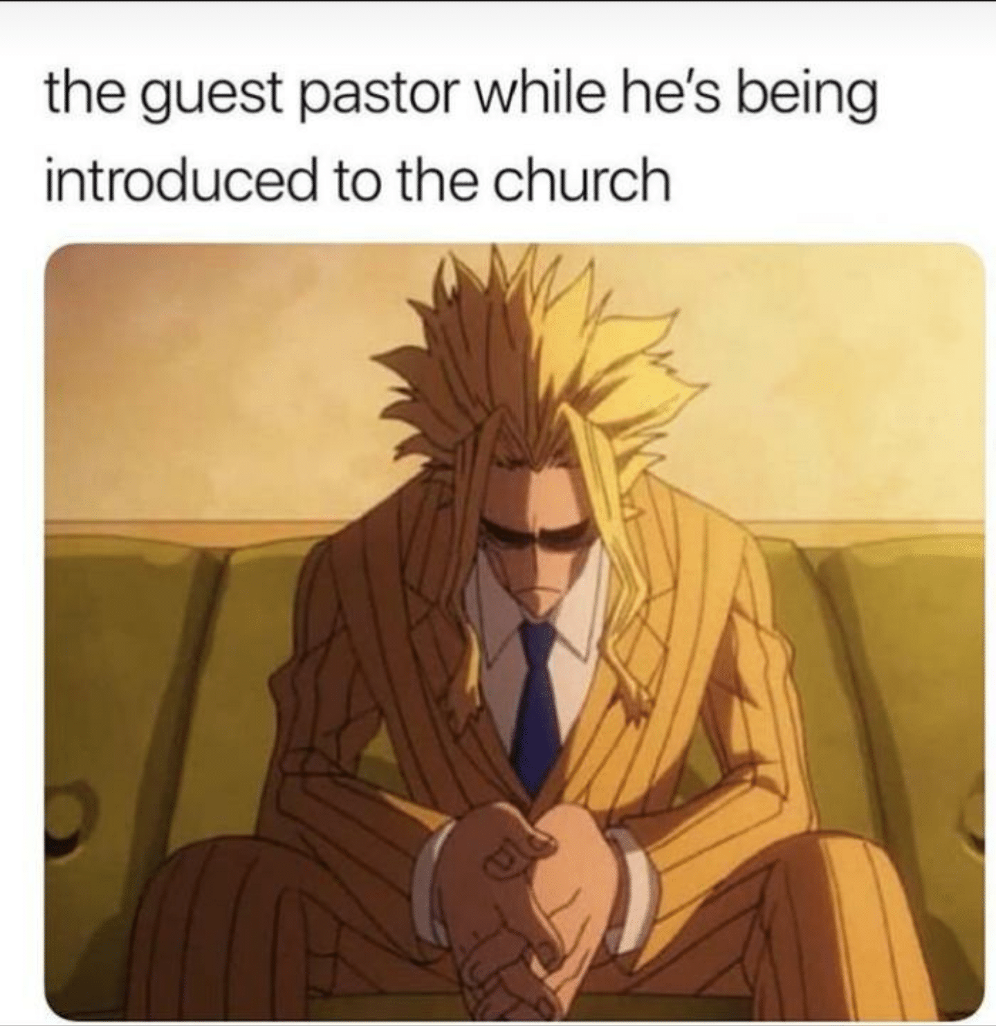 christian christian-memes christian text: the guest pastor while he's being introduced to the church 