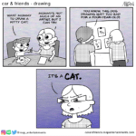 comics comics text: car & friends - drawing WANT MOMMY -ro DRAW A KITTY CAT! MOMMY