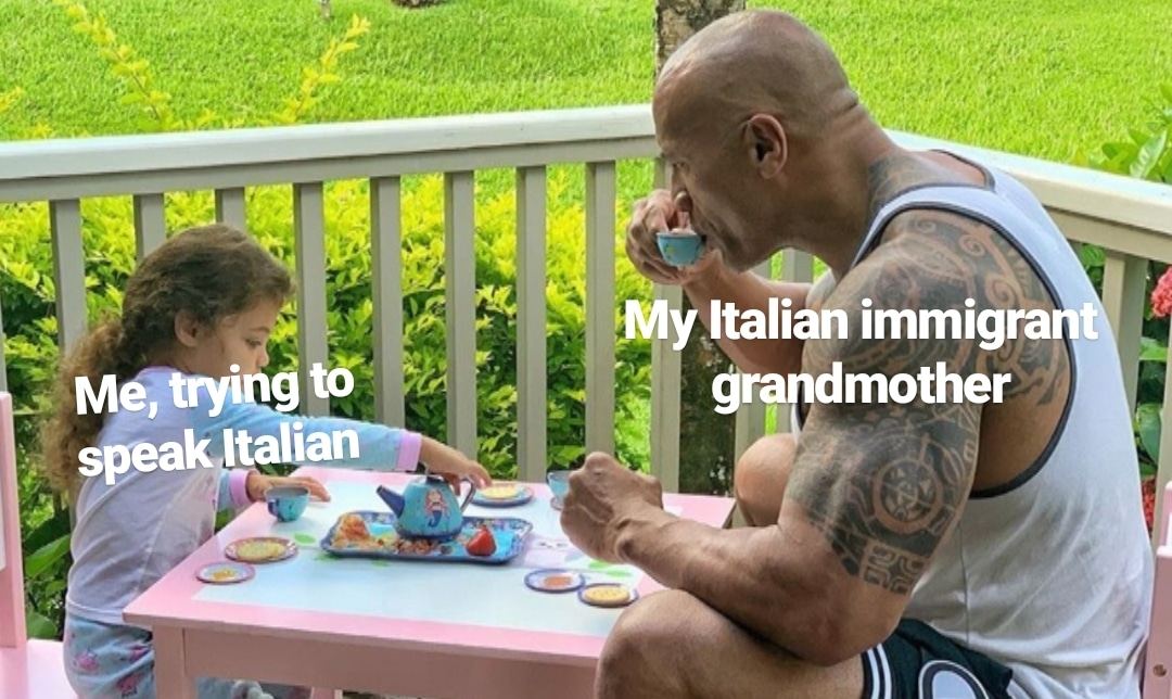 cute wholesome-memes cute text: Italian immigra gra dmother 