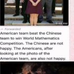 avengers-memes thanos text: Forwarded American team beat the Chinese team to win World Mathematics Competition. The Chinese are not happy. The Americans, after looking at the photo of the American team, are also not happy. I used the" to destroy the Asians Asians  thanos