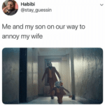 wholesome-memes cute text: Habibi @stay_guessin Me and my son on our way to annoy my wife  cute