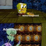 spongebob-memes spongebob text: advertisement advertisements  spongebob
