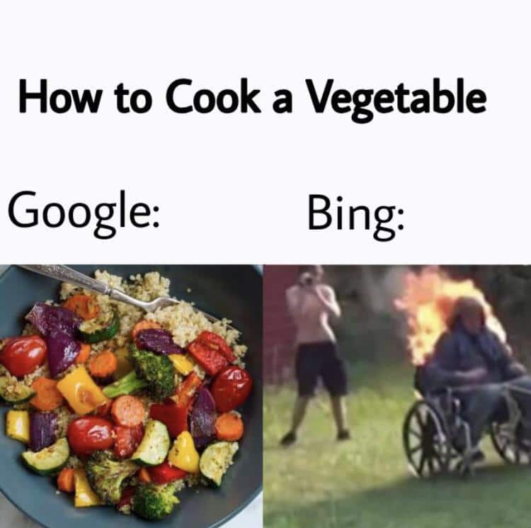 nsfw offensive-memes nsfw text: How to Cook a Vegetable Google: Bing: 