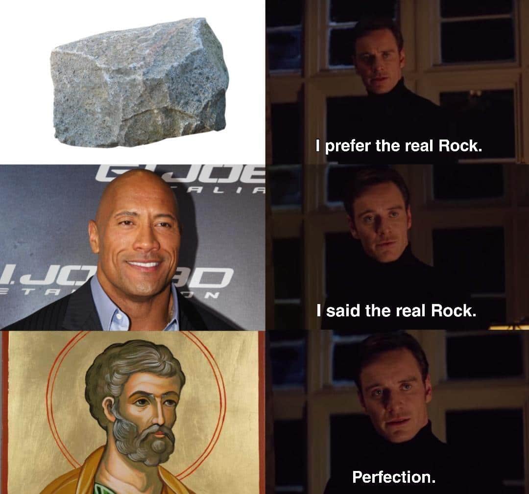 christian christian-memes christian text: prefer the real Rock said th e real R OCk. 