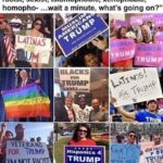 political-memes political text: Liberals: "Trump supporters are a bunch of racist, sexist, Islamophobic, xenophobic, homopho- ...wait a minute, what