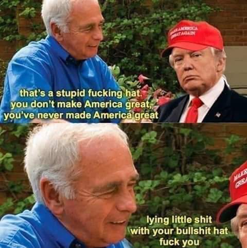 political political-memes political text: 'th%t's a stupid fuckiné,hat. you—don't make America Orea y@ü've •never made lying little shit 
