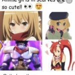 anime-memes anime text: Anime girls in scarves r so cute!! e Gotta love them  anime