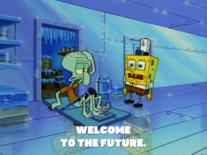 Spongebob Welcome to the Future Robot meme template