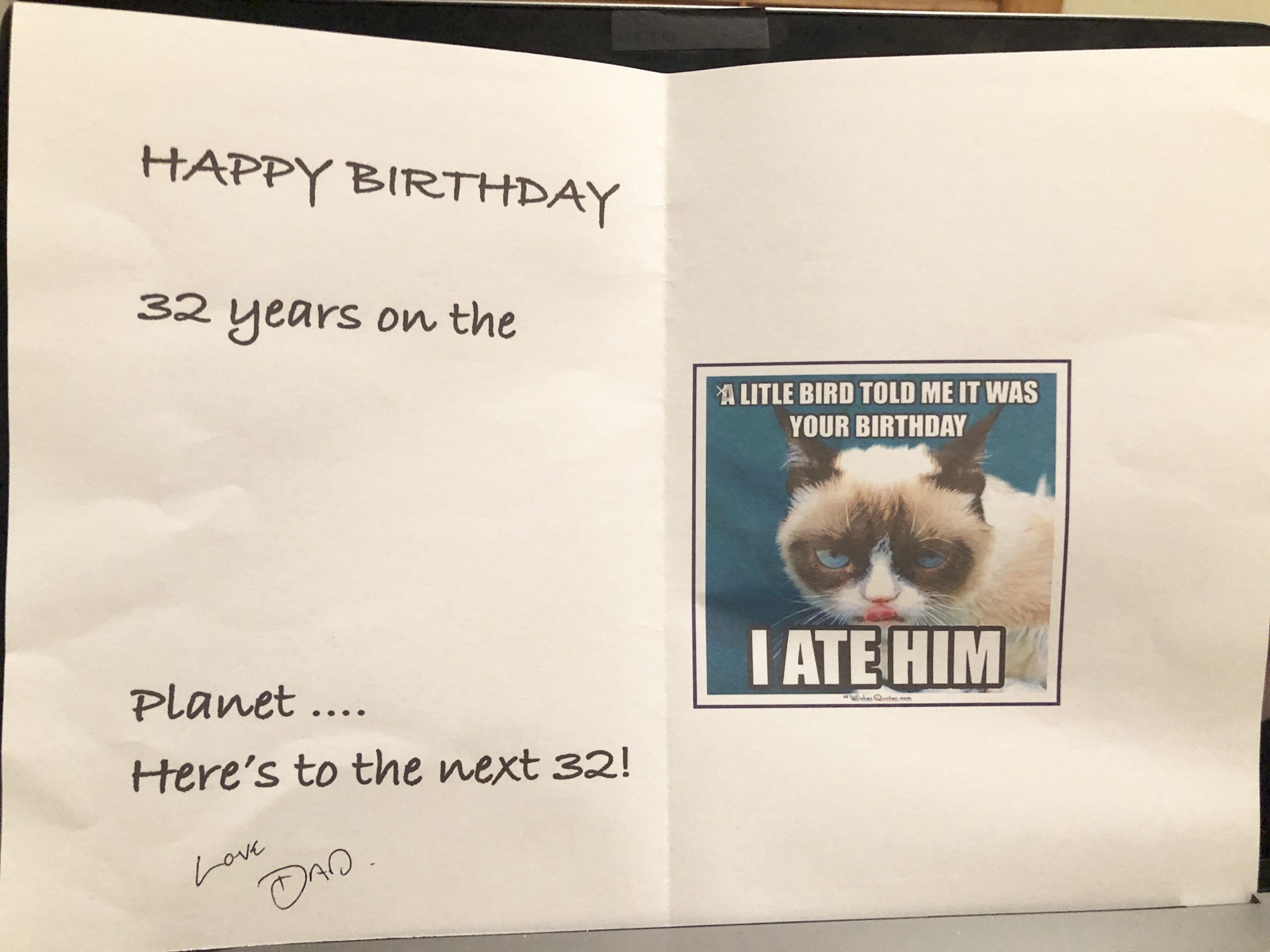 cute wholesome-memes cute text: 32 bears the n BIRD TOLD ME IT WAS YOUR BIRTHDAY PLa wet Here's to the l,oext 32! 