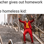 dank-memes cute text: teacher gives out homework the homeless kid:  Dank Meme