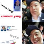yang-memes political text: NaogT/0 SEN. CORY BOOKER comrade yang Andrew Yang 6781 votes ang 700/ Human-centered Capitalism  political