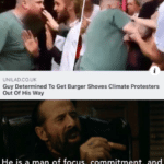 dank-memes cute text: UNILAD.CO_UK Guy Determined To Get Burger Shoves Climate Protesters Out Of His Way He is a man of focus, commitment, and sheer fucking will  Dank Meme