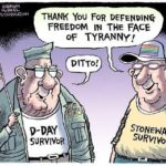 boomer-memes cringe text: THANK You FOR DEFENDINQ FREEDOM IN THE FACE 0F TYRANNY! DiTT0! V-DAY SURVIV0R GAY PRIDE STONEWALL SURvlV0R  cringe