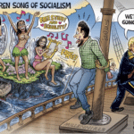 boomer-memes political text: THE SIREN SONG OF SOCIALISM U A WE