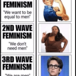 offensive-memes nsfw text: 1ST WAVE FEMINISM "We want to be equal to men" 2ND WAVE FEMINISM "We don