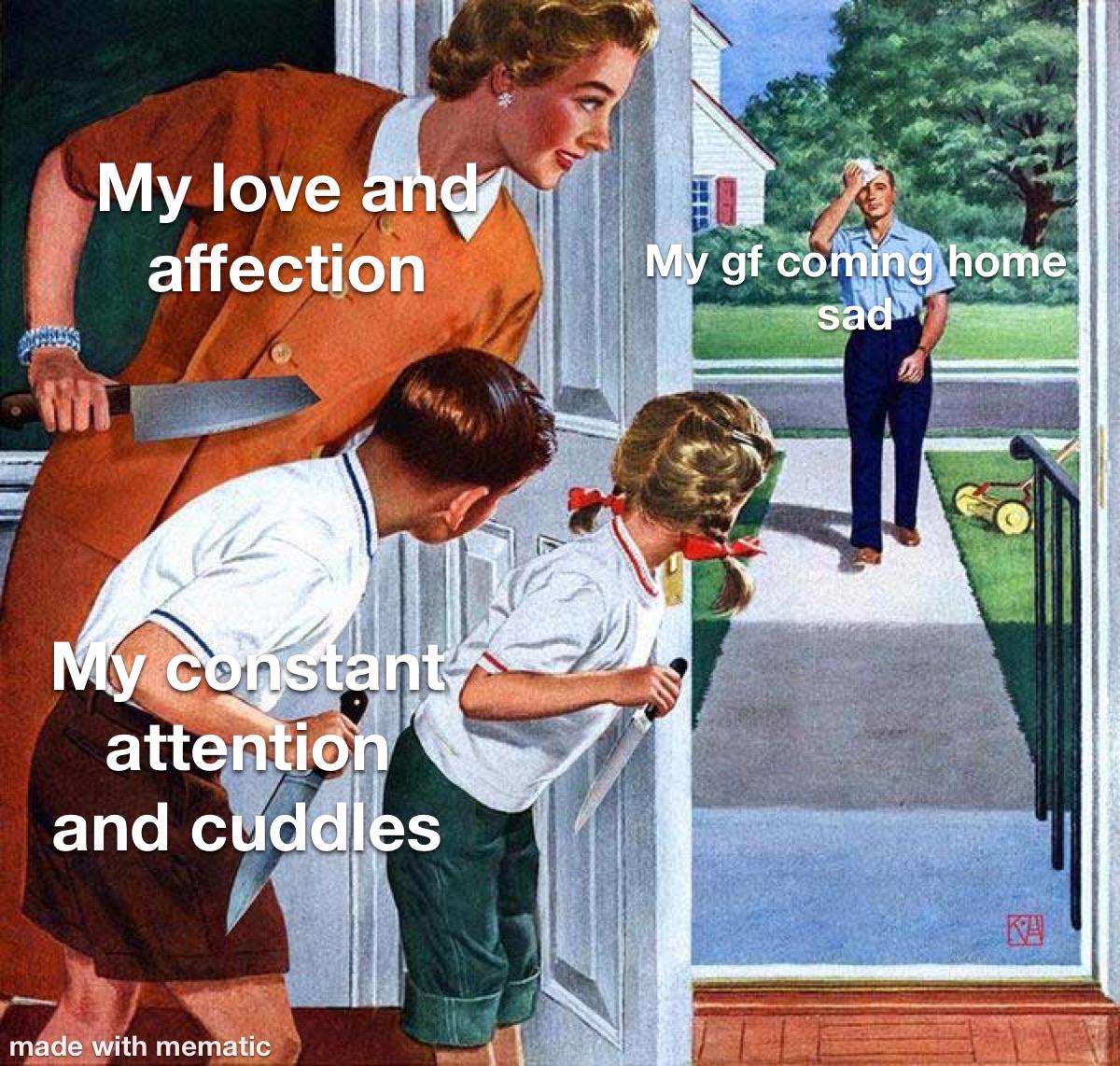cute wholesome-memes cute text: My love affection atteg i and cud th me s 