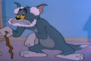 Old and tired Tom Tom and Jerry meme template