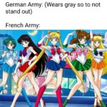 history-memes history text: German Army: (Wears gray so to not stand out) French Army:  history