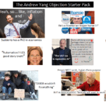 yang-memes political text: The Andrew Yang Objection Starter Pack 
