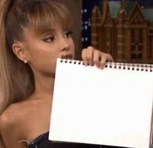 Ariana Grande Holding Sign Music meme template
