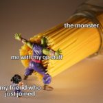 minecraft-memes minecraft text: the monster me With •mypp stuff
