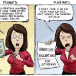 boomer-memes political text: PEANUTS. MY SON IS DEATHLY ALLERGIC. CAN