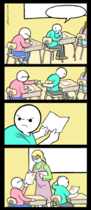 Quiz kid comic (blank) Holding meme template