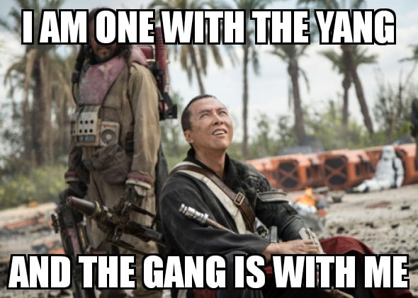 political yang-memes political text: AND THE GANG •S WITH ME? 
