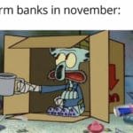 spongebob-memes spongebob text: Sperm banks in november: relic 0 00  spongebob