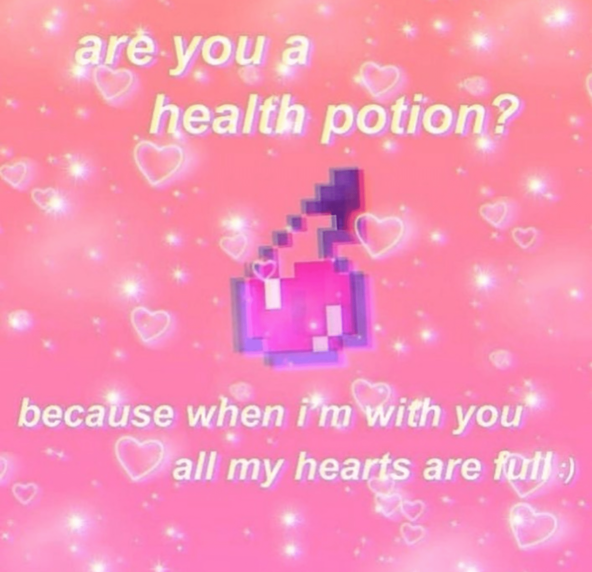 cute wholesome-memes cute text: préy.ogp health po!ione? beca%se wéen l*mü/ith you• (D all my hea s are 