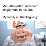 dank-memes cute text: Me: introverted, reserved single male in his 20s My family at Thanksgiving: 
