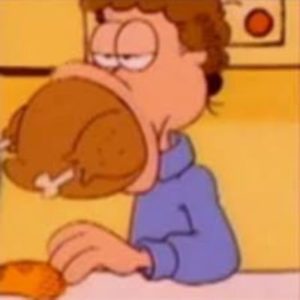 John Arbuckle eating turkey Comic meme template
