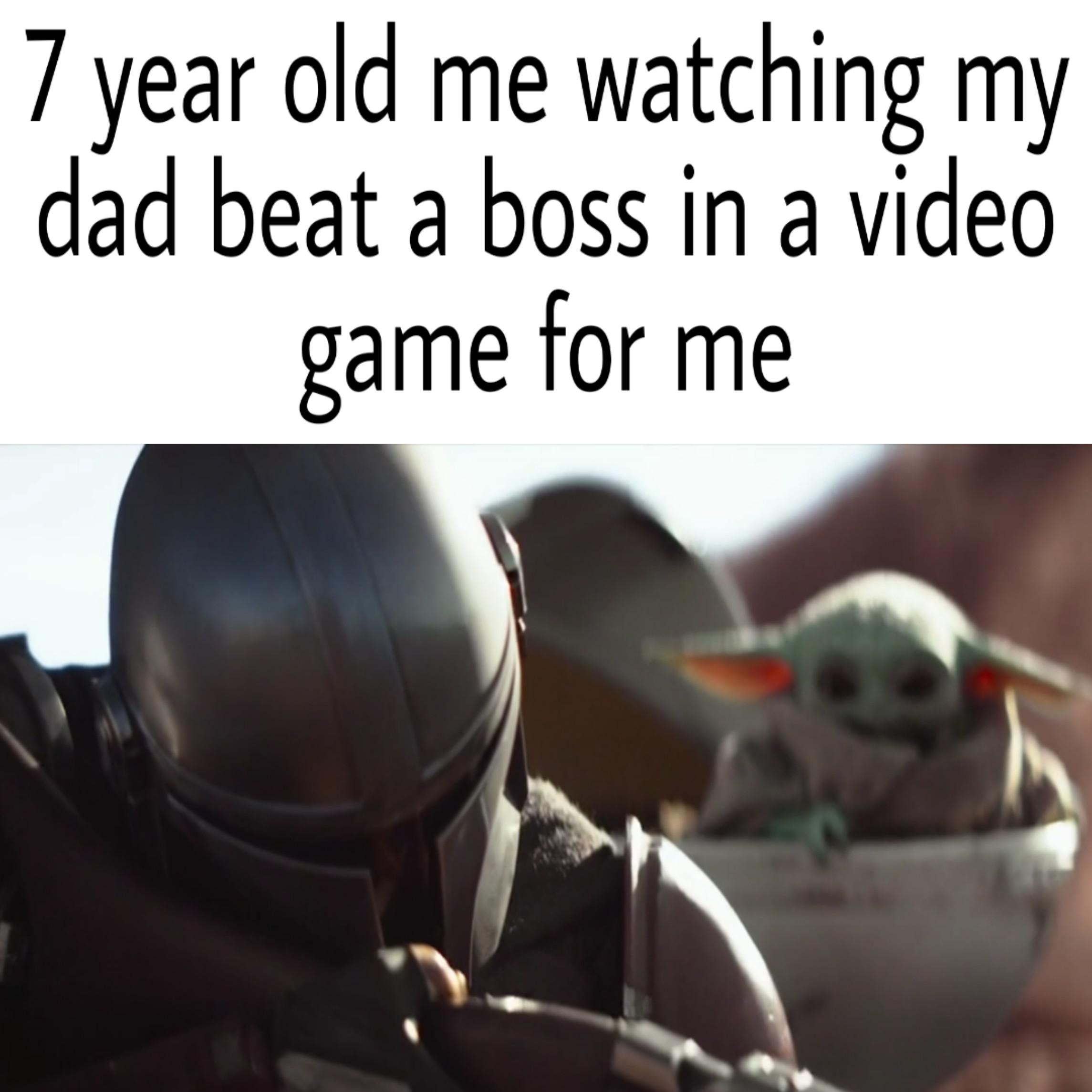 sequel-memes star-wars-memes sequel-memes text: 7 year old me watching my dad beat a boss in a video game for me 