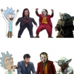 Rick, Keanu, Joker, Yoda young then old Chimera meme template blank  Rick and Morty, Keanu, Joker, Yoda, Star Wars, Old, Young
