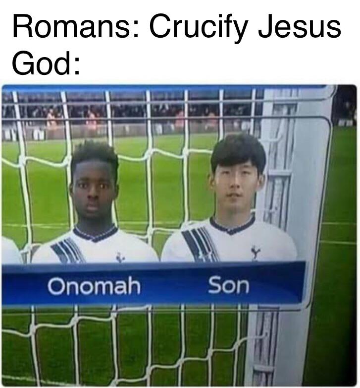 christian christian-memes christian text: Romans: Crucify Jesus God : Onomah Son 