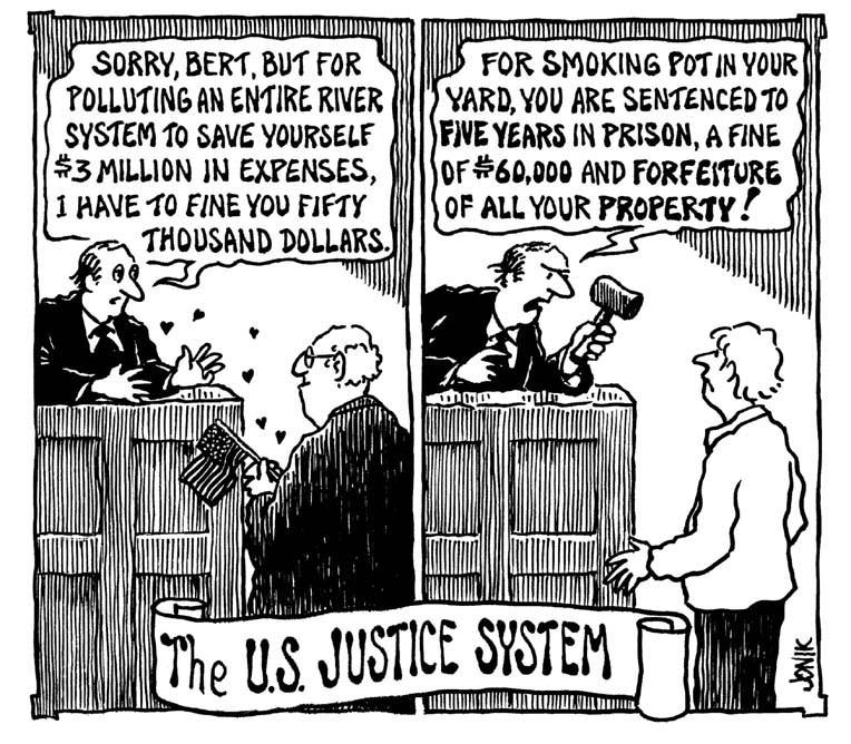 political political-memes political text: SORRY, FOR RIVER SYSTEM fo SAVE YOURSELF $3MlLLlON IN EXPENSES, 1 HAVE FINE you FIFTY THOUSAND DOLLARS. The U.s. FOR SMOKING POT IN YARD, YOU ARE SENTENCED TO FIVE YEARS IN PRISON, A 07+60,000 AND FORFEITURE OF ALL YOUR PROPERTY? I I I I I I I Il I I I I Ill I I I I I I 