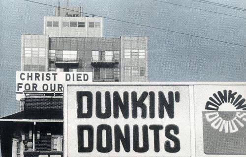 christian christian-memes christian text: CHRIST DIED DUNKIN' DONUTS 