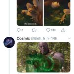 avengers-memes thanos text: Virgin ... .16h 14:57 Happy Holidays, doo Replying to @satherax The sauce is... 02 0139 Cosmic @Bleh_h_h 14h 0174 Tweet your reply 72%  thanos