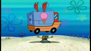 Ice Cream Truck Falling on Spongebob Falling meme template