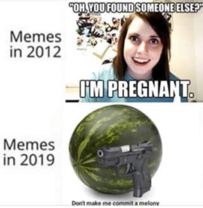 other-memes dank text: Memes in 2012 Memes in 2019 "OH. YOU PREGNA T me ccynmit o