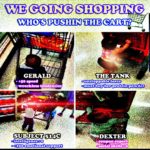 deep-fried-memes deep-fried text: WE GOING SHOPPING WHO