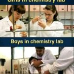 other-memes dank text: Girls in chemistry lab Boys in chemistry lab  dank