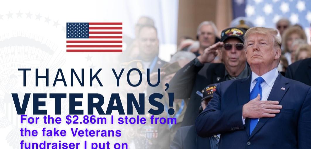 political political-memes political text: THANK YOU, the fake Veterans 