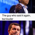 yang-memes political text: The guy who said the joke first The guy who said it again, but louder #repete  political